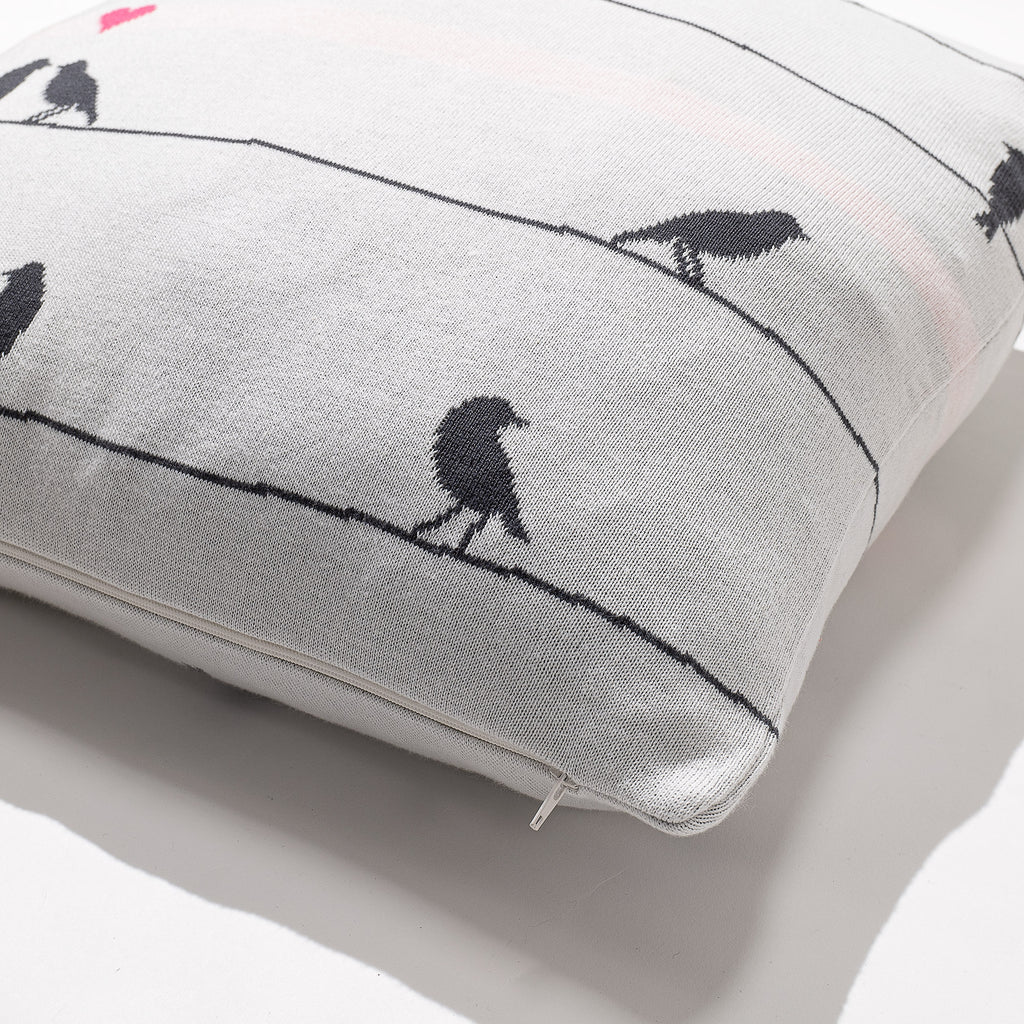 Decorative Cushion 47 x 47cm - 100% Cotton Bird