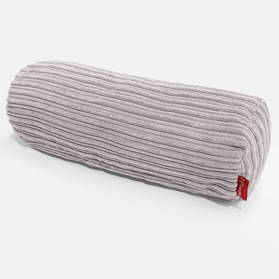 Bolster Scatter Cushion 20 x 55cm - Cord Aluminium Silver 01