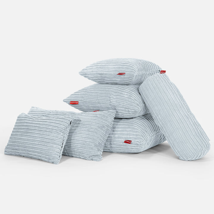 Bolster Scatter Cushion 20 x 55cm - Cord Baby Blue 04