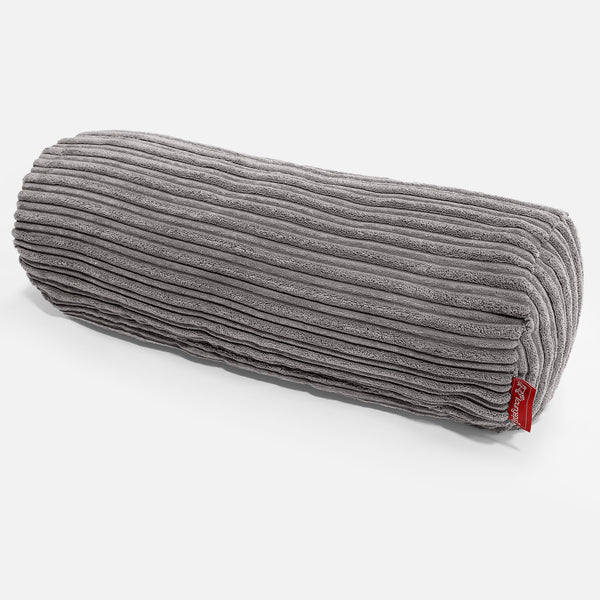 Bolster Scatter Cushion 20 x 55cm - Cord Graphite Grey 01