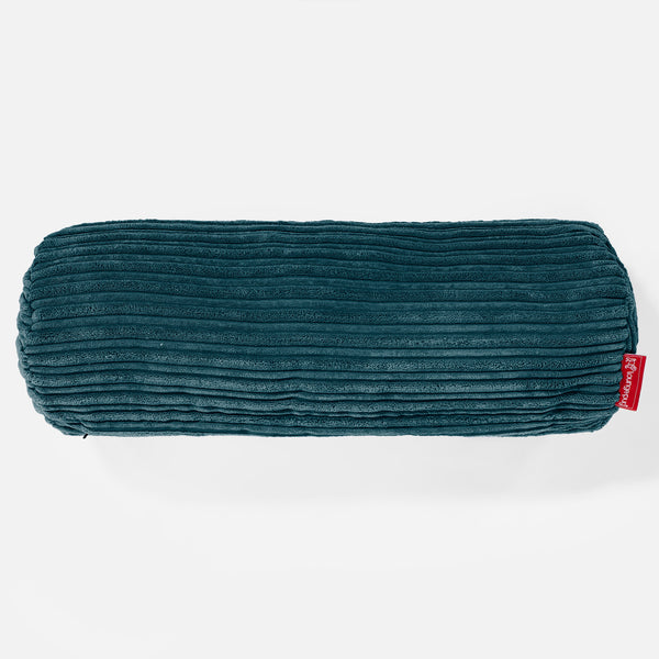 Bolster Scatter Cushion 20 x 55cm - Cord Teal Blue 01