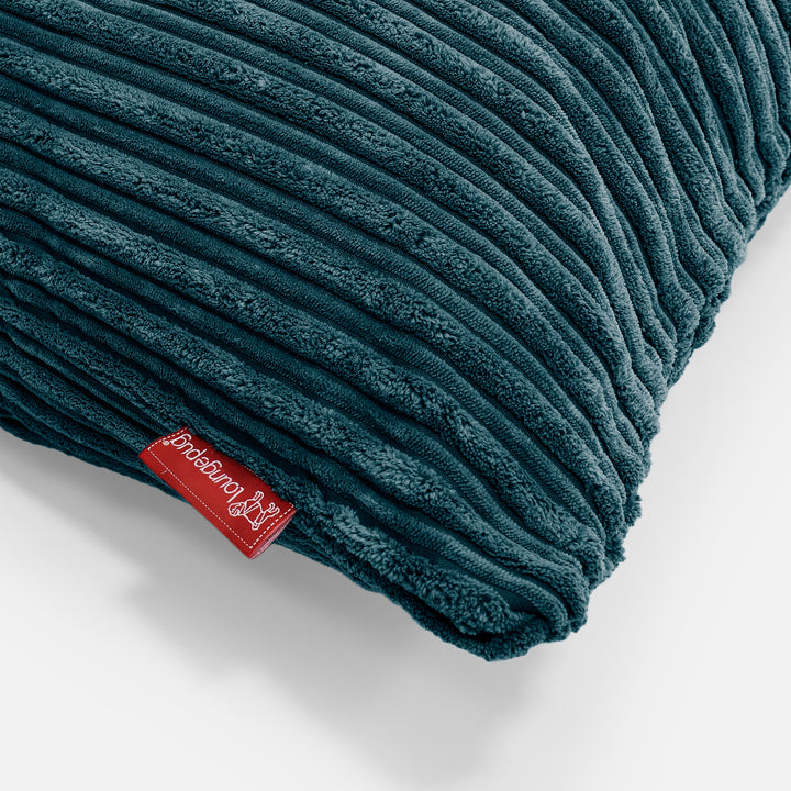 Bolster Scatter Cushion 20 x 55cm - Cord Teal Blue 03