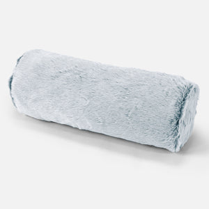 Decorative Bolster Cushion Cover 20 x 55cm - Fluffy Faux Fur Rabbit Dusty Blue