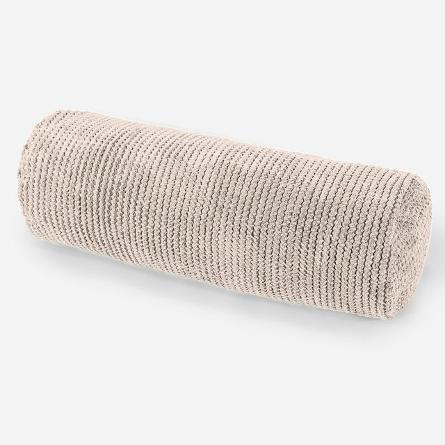 Bolster Scatter Cushion 20 x 55cm - Pom Pom Ivory 01