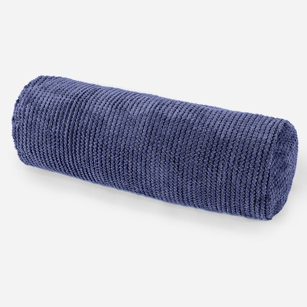 Bolster Scatter Cushion Cover 20 x 55cm Pom Pom Purple