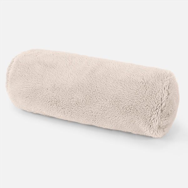 Bolster Scatter Cushion 20 x 55cm - Teddy Faux Fur Cream 01