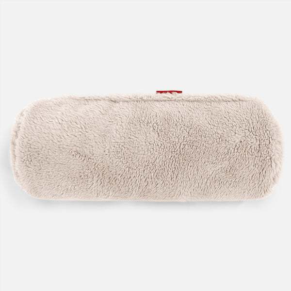 Bolster Scatter Cushion 20 x 55cm - Teddy Faux Fur Mink 01