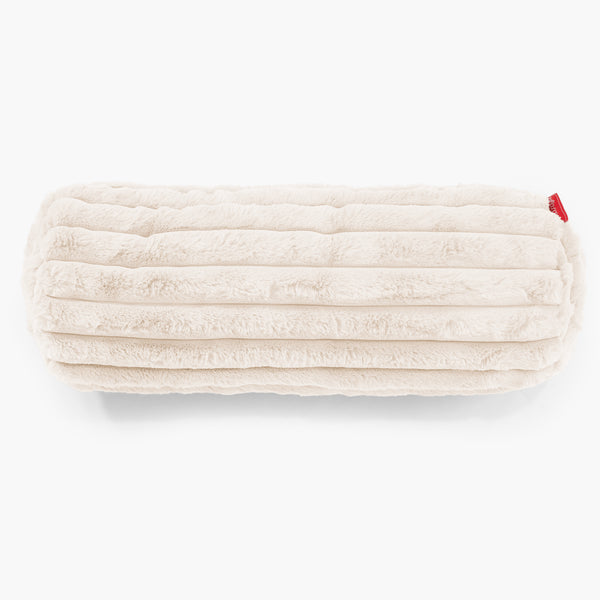 Bolster Scatter Cushion Cover 20 x 55cm - Ultra Plush Cord Cream 01