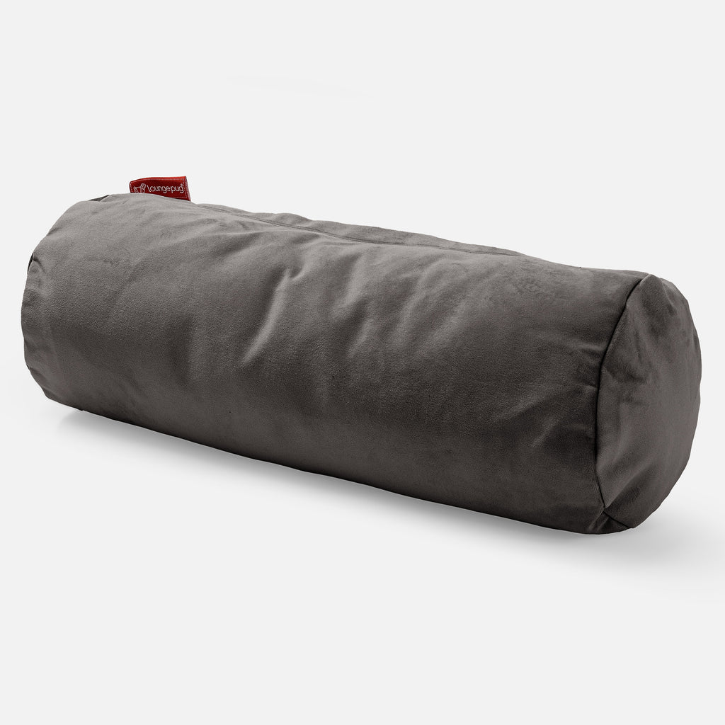 Bolster Throw Pillow Cover 20 x 55cm - Velvet Graphite Grey 01