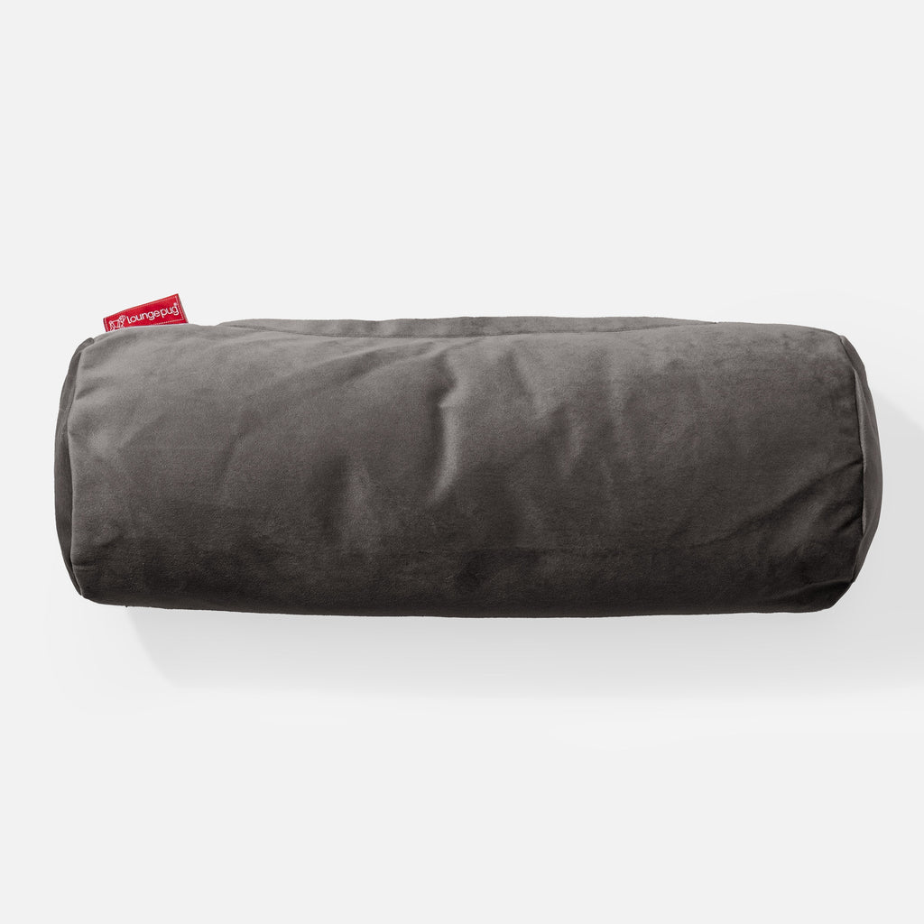 Bolster Throw Pillow Cover 20 x 55cm - Velvet Graphite Grey 02