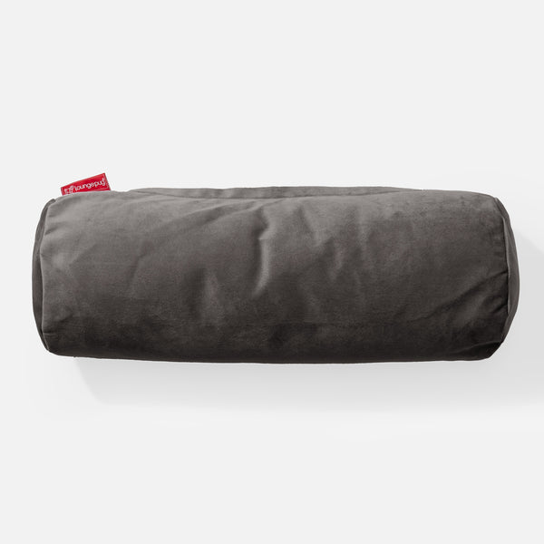 Bolster Throw Pillow Cover 20 x 55cm - Velvet Graphite Grey 01