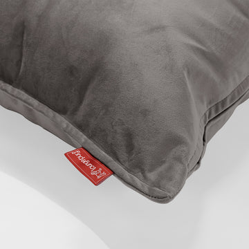 Bolster Throw Pillow Cover 20 x 55cm - Velvet Graphite Grey 03