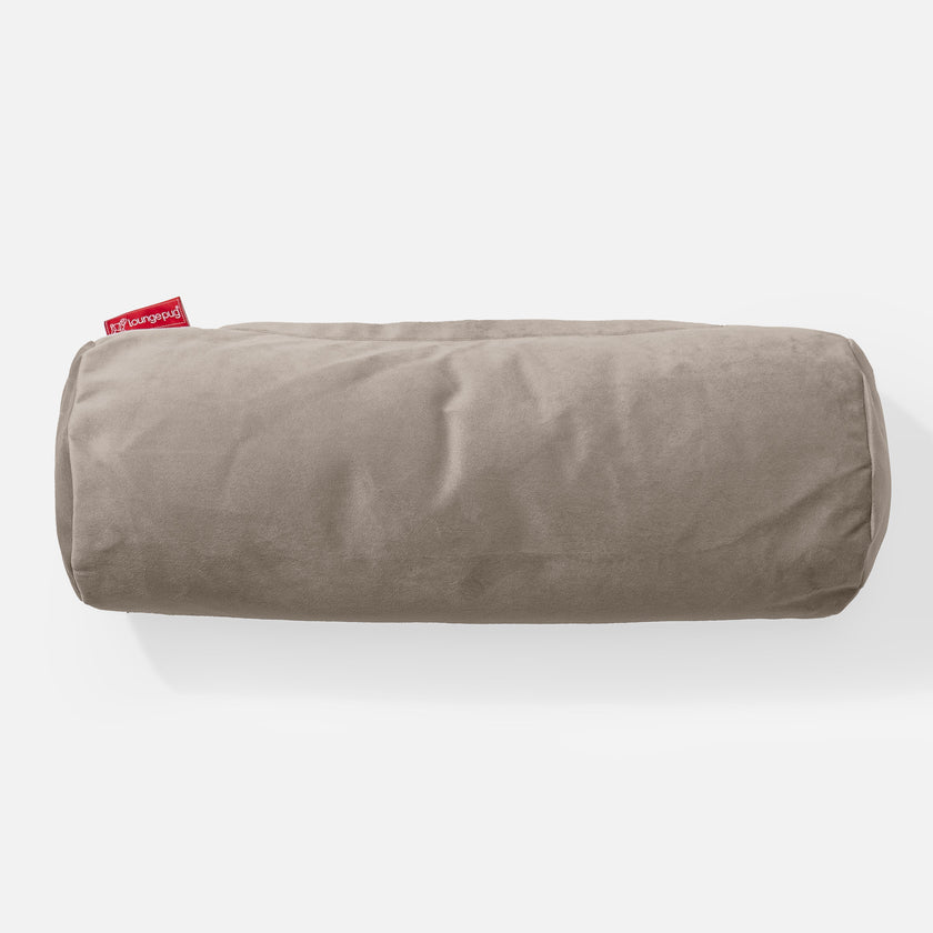 Lounge Pug Bolster Cushion 20 X 55cm Velvet Mink Cylinder Roll