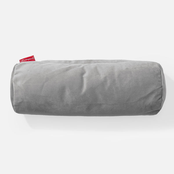 Bolster Throw Pillow Cover 20 x 55cm - Velvet Silver 01