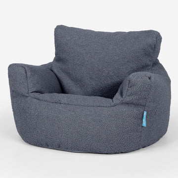 Kids Armchair Bean Bag for Toddlers 1-3 yr - Boucle Grey 01