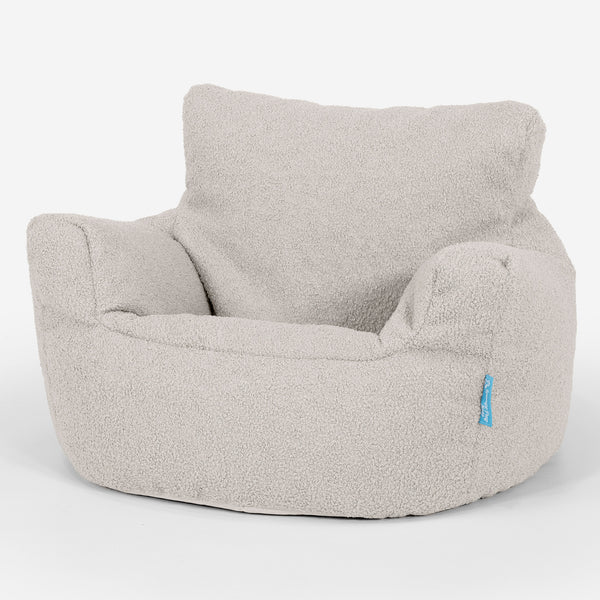 Kids Armchair Bean Bag for Toddlers 1-3 yr - Boucle Ivory 01