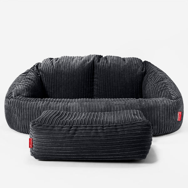 Bubble Sofa Bean Bag - Cord Black 01
