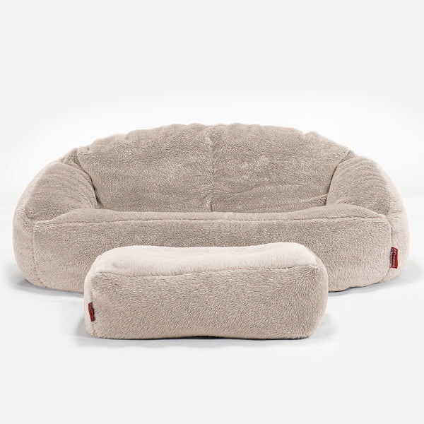Bubble Sofa Bean Bag - Teddy Faux Fur Mink 01