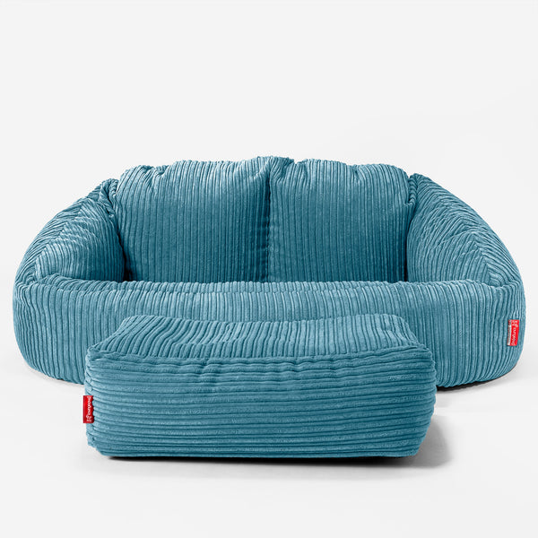 Kids' Giant Bubble Sofa 2-14 yr - Cord Aegean 01