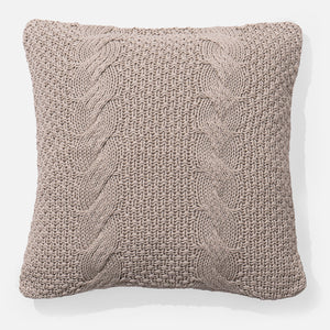 Decorative Cushion Cover 47 x 47cm - Knitted Cable Cream