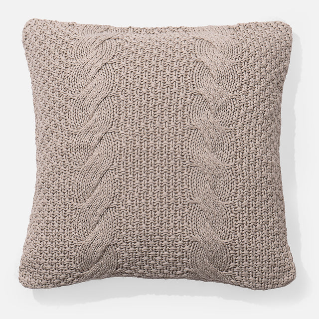 Decorative Cushion 47 x 47cm - 100% Cotton Cable Cream