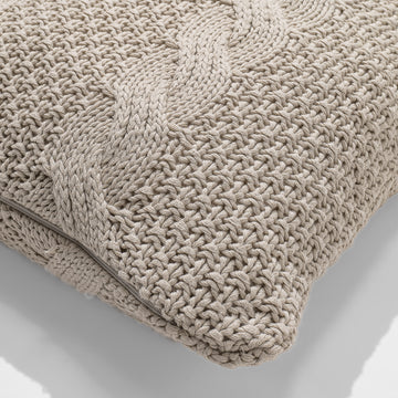 Decorative Cushion 47 x 47cm - 100% Cotton Cable Cream