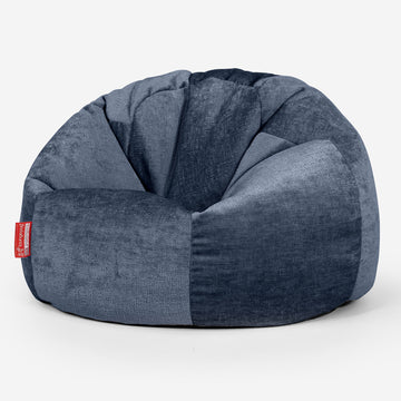 Classic Bean Bag Chair - Chenille Navy Blue 01