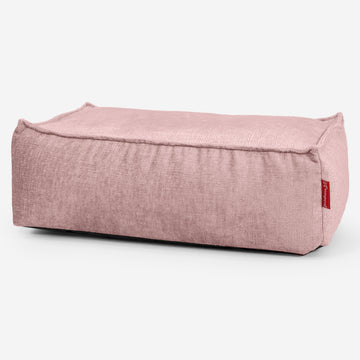 Large Footstool - Chenille Pink 01