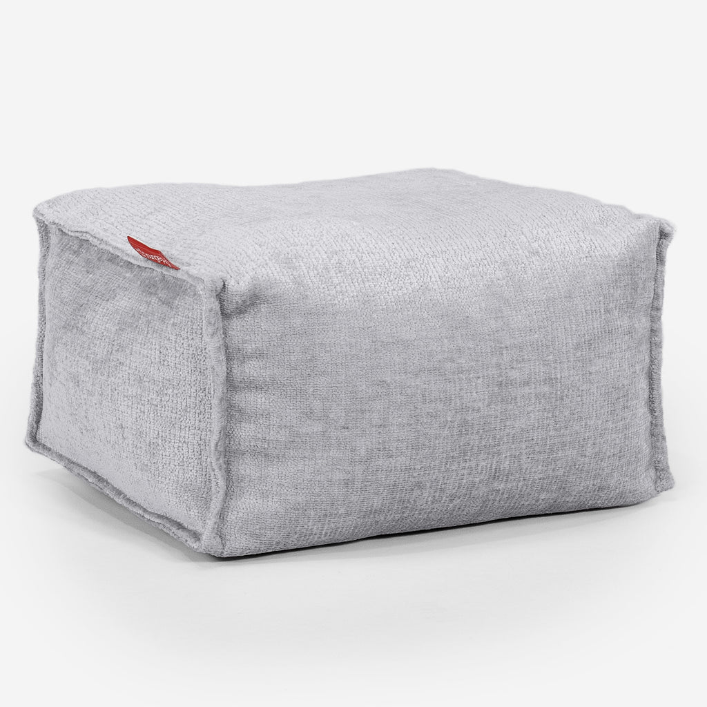 Small Footstool - Chenille Grey 01