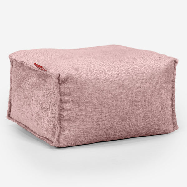 Small Footstool - Chenille Pink 01