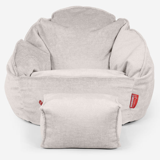 Bubble Bean Bag Chair - Chenille Cream 02