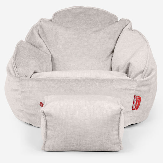 Bubble Bean Bag Chair - Chenille Cream 02