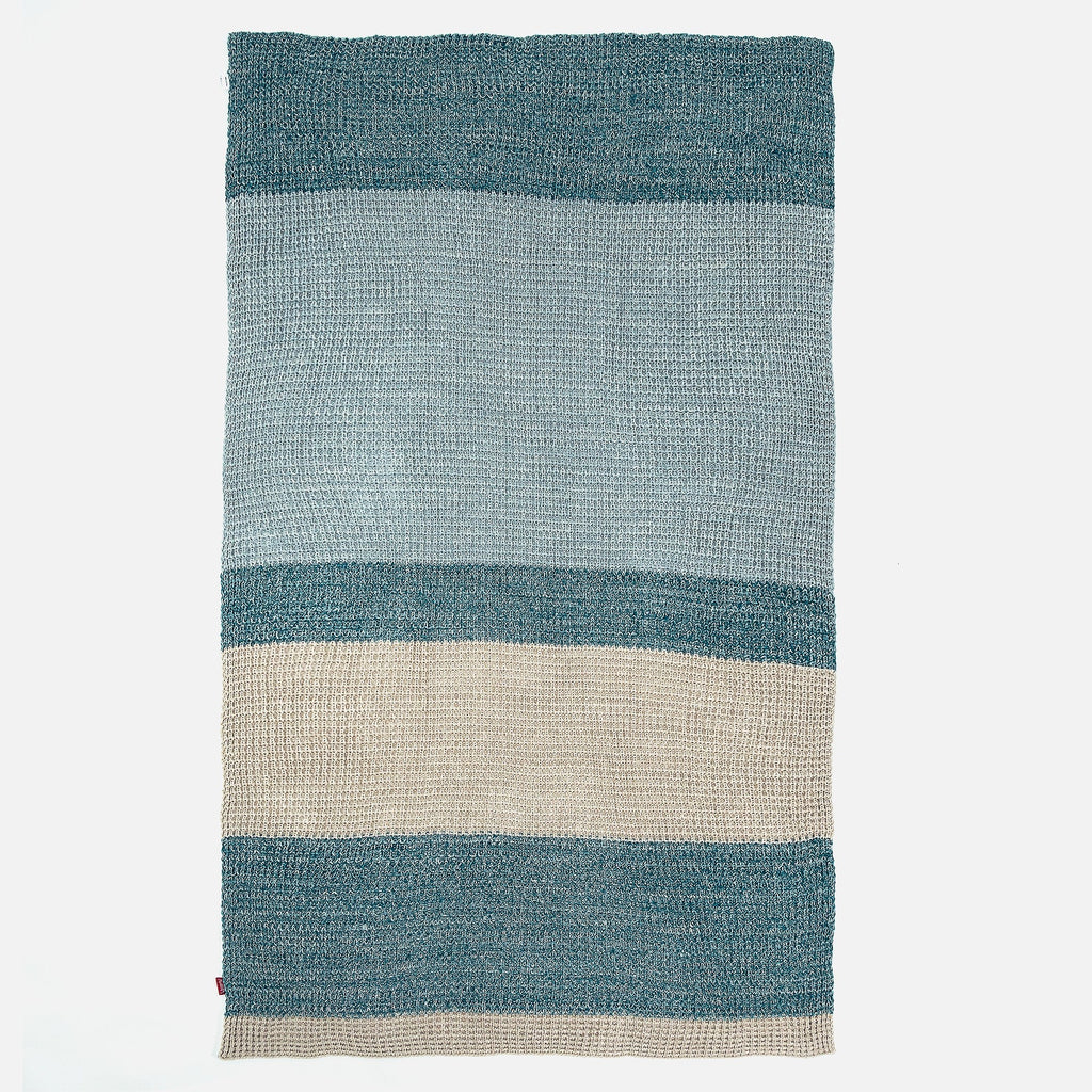 Throw / Blanket - 100% Cotton Chester Blue 03