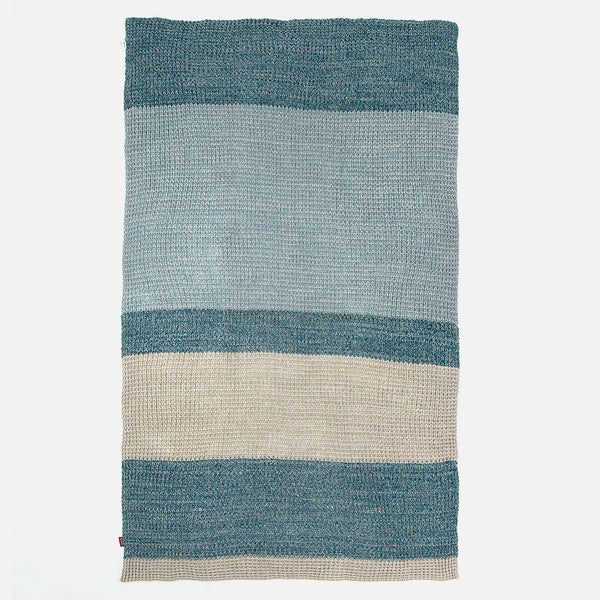 Throw / Blanket - 100% Cotton Chester Blue 01