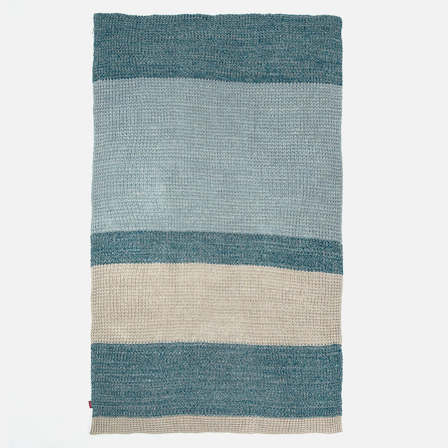Throw / Blanket - 100% Cotton Chester Blue 03