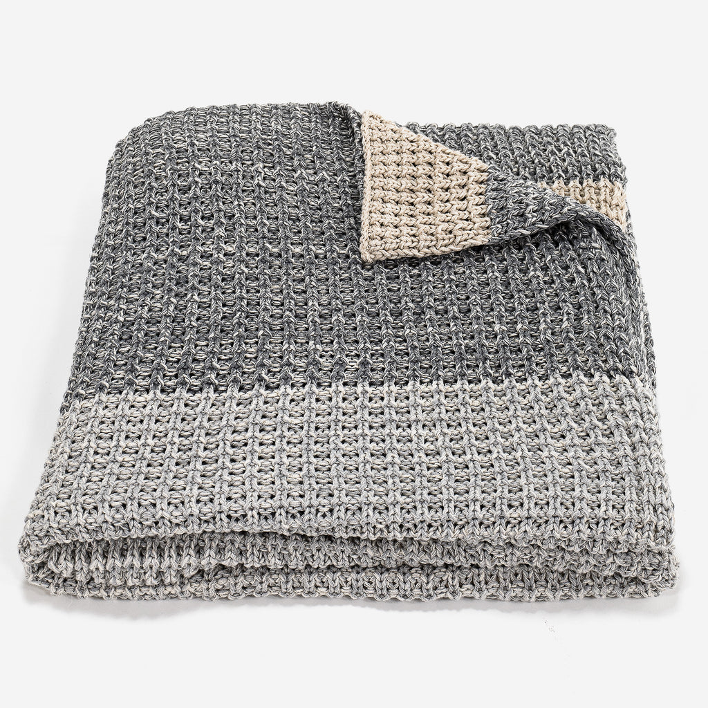 Throw / Blanket - 100% Cotton Chester Grey 01