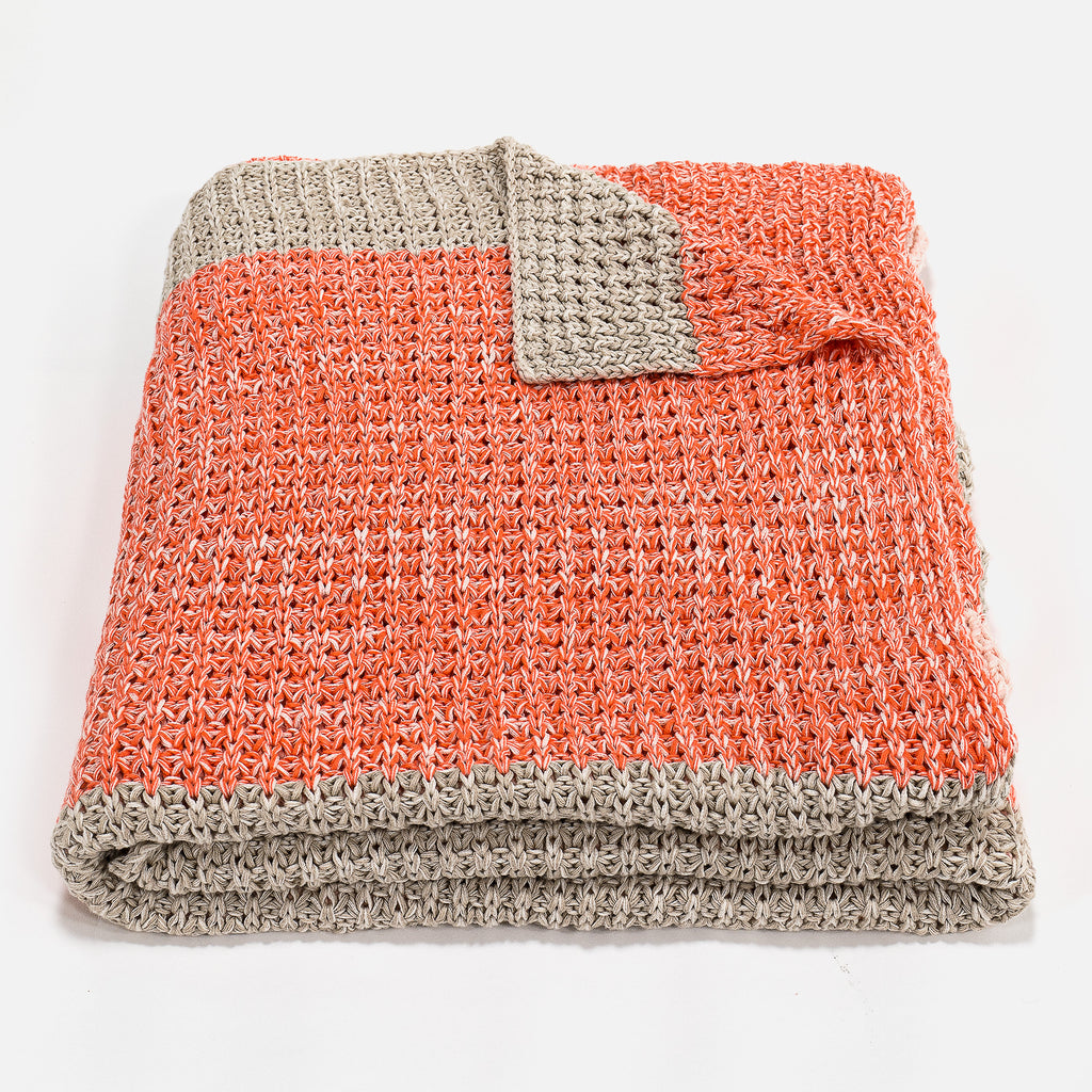 Throw / Blanket - 100% Cotton Chester Pink 01