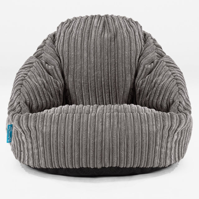 Children's Bubble Bean Bag - Cord Graphite Grey 01