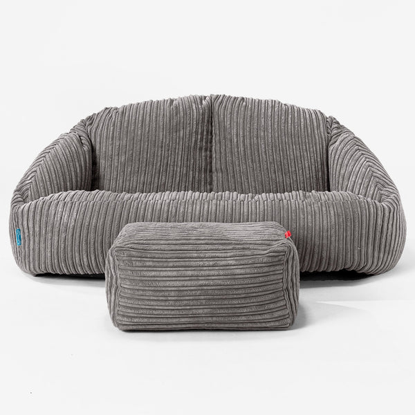 Bubble Kids Sofa Bean Bag - Cord Graphite Grey 01