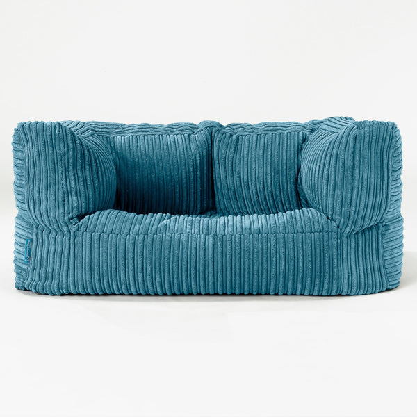 Albert Kids Sofa Bean Bag - Cord Aegean Blue 01