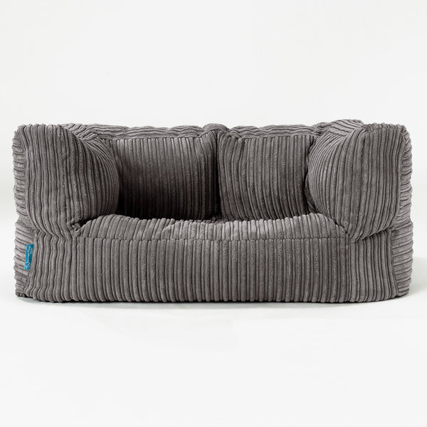 Albert Kids Sofa Bean Bag - Cord Graphite Grey 01