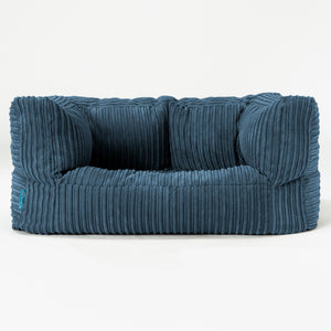 Albert Kids Sofa Bean Bag 2-6 yr - Cord Navy Blue