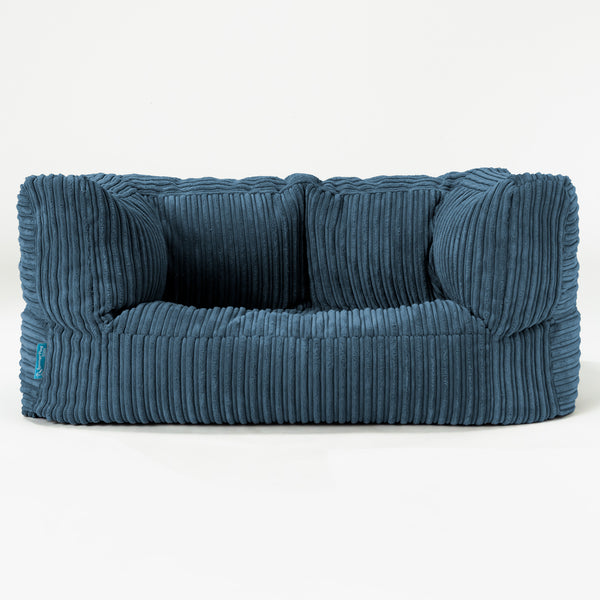Albert Kids Sofa Bean Bag - Cord Navy Blue 01