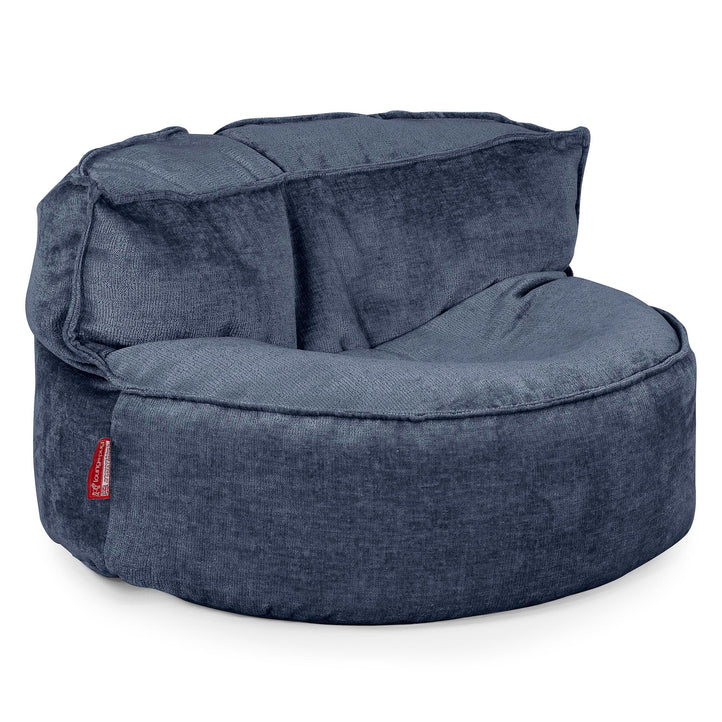 Chloe Bean Bag Sofa - Chenille Navy Blue 01