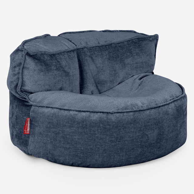 Chloe Bean Bag Sofa - Chenille Navy Blue 01