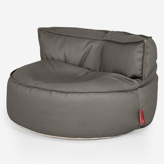 Chloe Bean Bag Sofa - Vegan Leather Grey 01
