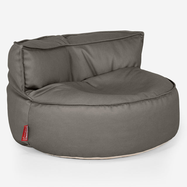 Chloe Bean Bag Sofa - Vegan Leather Grey 01