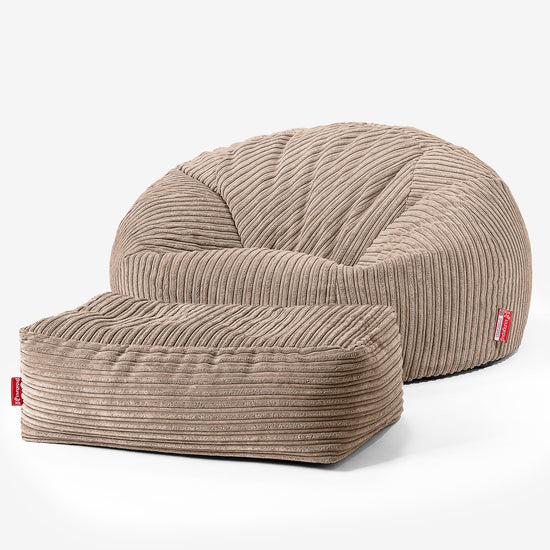Children's Bean Bag Sofa 6-14 yr - Cord Sand 03