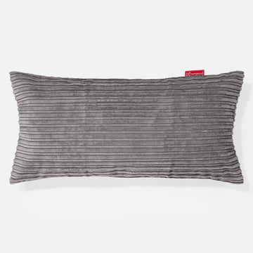 XL Rectangular Support Cushion Cover 40 x 80cm - Cord Graphite Grey 01