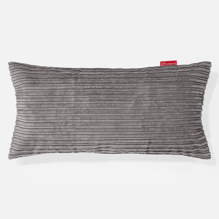 Lounge Pug Giant Support Pillow 40 X 70 cm Cord Graphite Grey Big Bertha Original UK